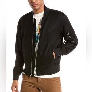 Rag & Bone Black Men’s Takisada Wool Manston Zip Up Bomber size L